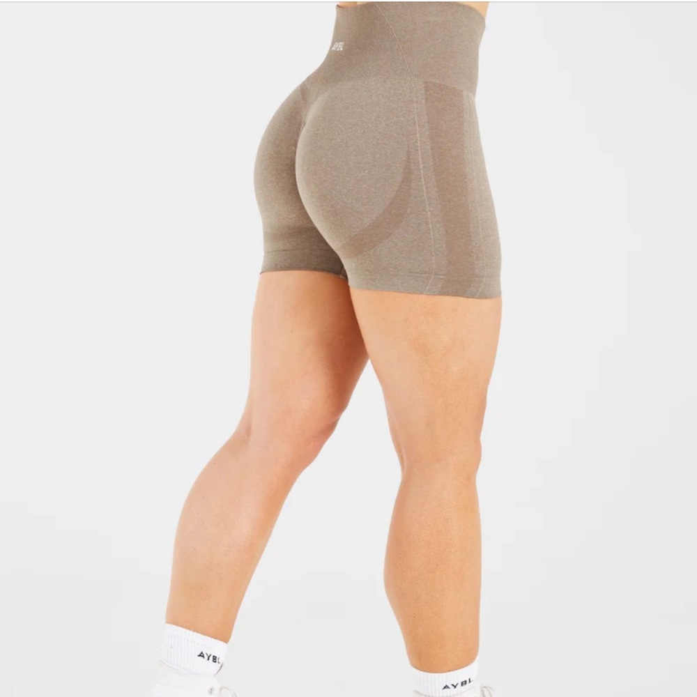 AYBL Taupe Marl Seamless Shorts - Medium